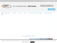 Tablet Screenshot of aluminios-infasa-madrid.com